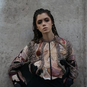 PLNGNS WOMEN'S  LEATHER JACKET NYLON