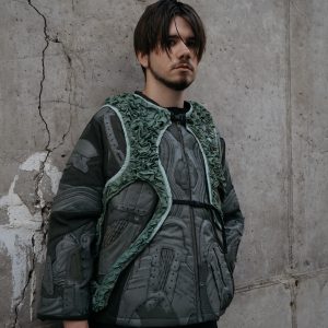 PLNGNS MEN'S LEATHER JACKET + NYLON CAPE