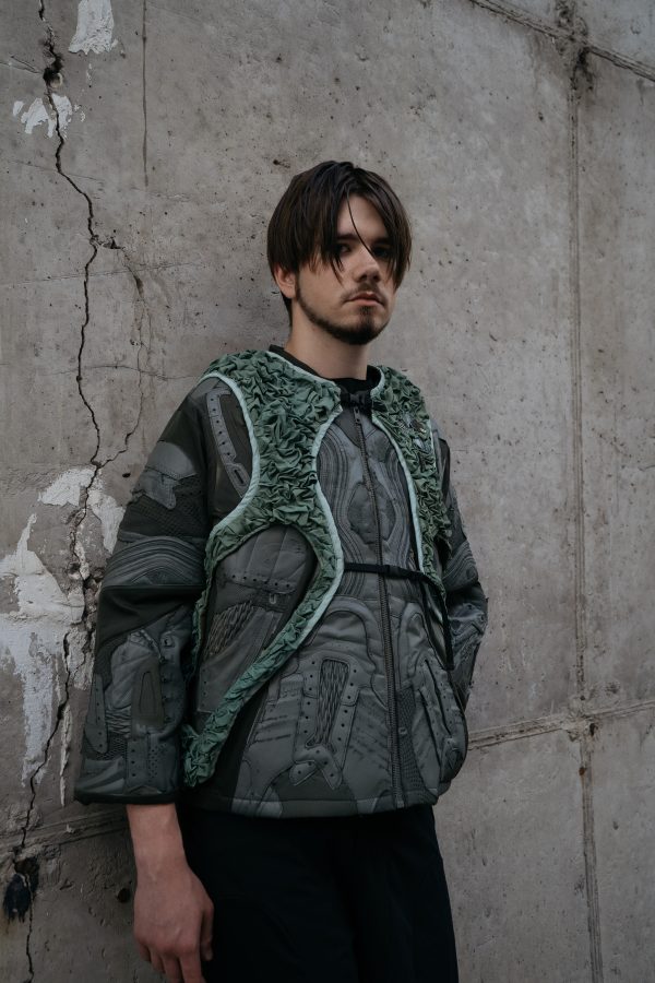 PLNGNS MEN'S LEATHER JACKET + NYLON CAPE